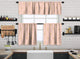 Kitchen Valance BOHO Set of 3 Hanging Rod Pocket Window Valance Treatments Decorative Valances Tiers Café Curtains 35(Salmon- 50"x14" Valance)