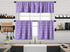 Kitchen Valance BOHO Set of 3 Hanging Rod Pocket Window Valance Treatments Decorative Valances Tiers Café Curtains 38(Purple- 50"x14" Valance)