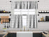 Kitchen Valance BOHO Set of 3 Hanging Rod Pocket Window Valance Treatments Decorative Valances Tiers Café Curtains 38(Grey- 50"x14" Valance)