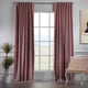 Solid Color Curtains Home Decorative Set of 2 Panels Velvet Look Hanging Rod Pocket Bedroom Office Windows Home Decoration - Rose Pink