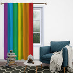 Modern Kids Room Rainbow One Curtain Set of 2 Panels Hanging Back Tap & Rod Pocket Room Darkening Blackout Thermal Insulated Noise-Reducing