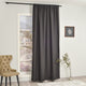 EXTRA LONG Home Decorative Curtains Extra Long Luxury Colors Linen Look Hang Back Tab and Rod Pocket 1 Panel Curtain Home Décor (Anthracite)