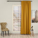 EXTRA LONG Home Decorative Curtains Extra Long Luxury Colors Linen Look Hang Back Tab and Rod Pocket 1 Panel Curtain Home Décor (Mustard Yellow)