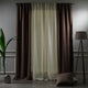 Solid Combined Mix and Match 4 Panels Curtains with 2 Color Combination Velvet Look Rod Pocket Windows Luxury Home Decoration - Cream-Light Brown