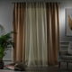Solid Combined Mix and Match 4 Panels Curtains with 2 Color Combination Velvet Look Rod Pocket Windows Luxury Home Decoration - Cream-Beige