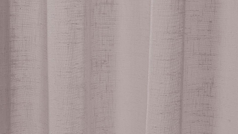 Pinch Pleated Faux Linen Semi Sheer