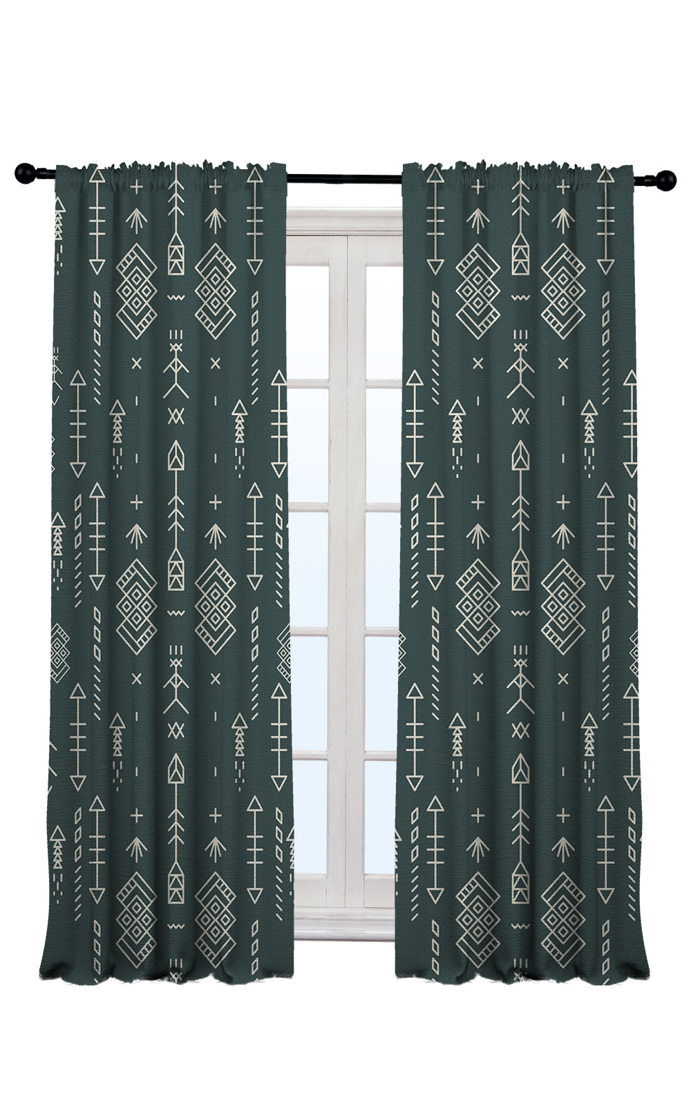 Boho Design Home Decorative Curtains Set of 2 Panels - Multiple Design, Colors, and Sizes