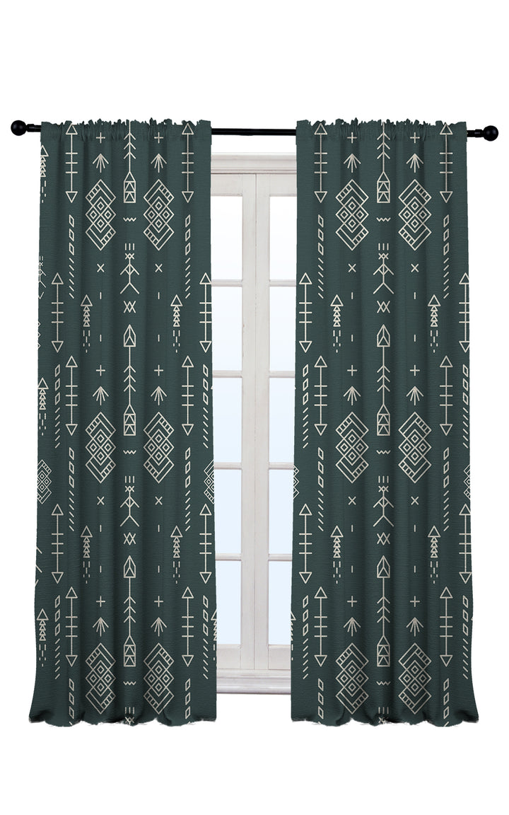 Boho Design Home Decorative Curtains Set of 2 Panels - Multiple Design, Colors, and Sizes