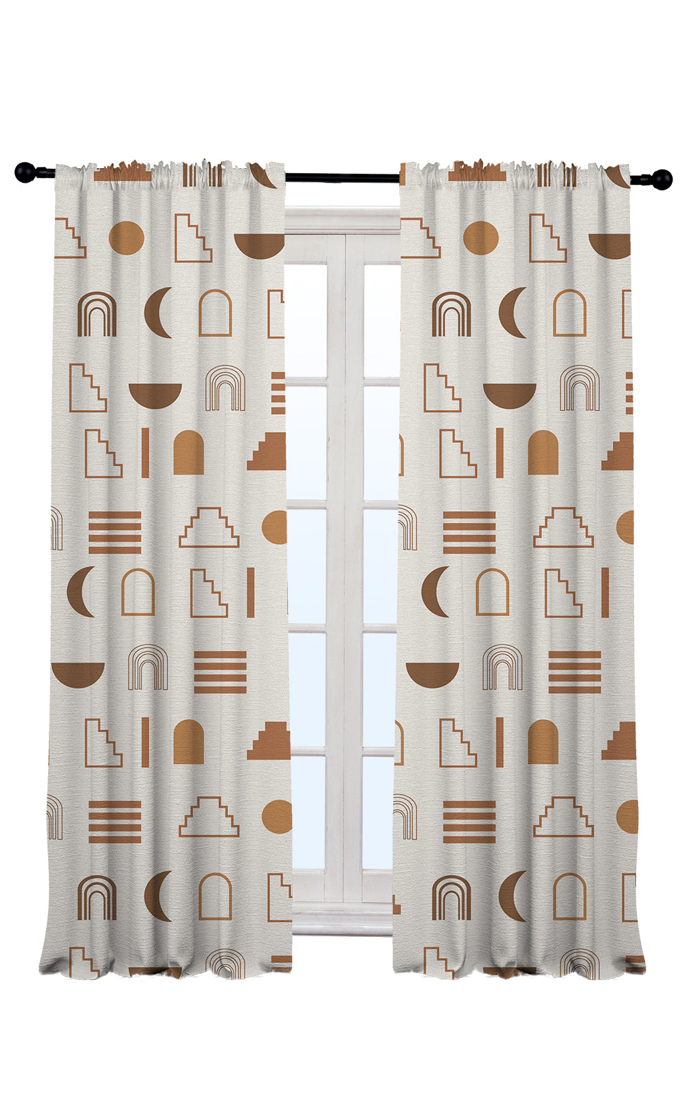 Boho Design Home Decorative Curtains Set of 2 Panels - Multiple Design, Colors, and Sizes