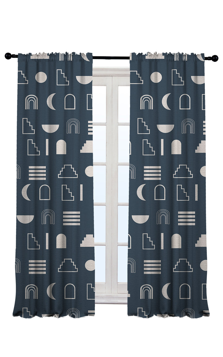 Boho Design Home Decorative Curtains Set of 2 Panels - Multiple Design, Colors, and Sizes