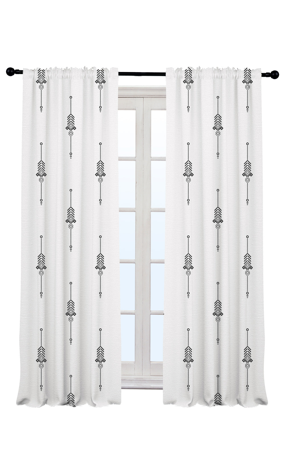 Boho Design Home Decorative Curtains Set of 2 Panels - Multiple Design, Colors, and Sizes