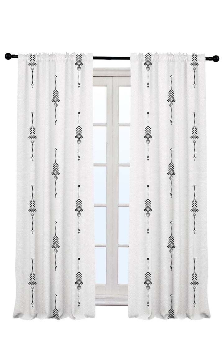 Boho Design Home Decorative Curtains Set of 2 Panels - Multiple Design, Colors, and Sizes