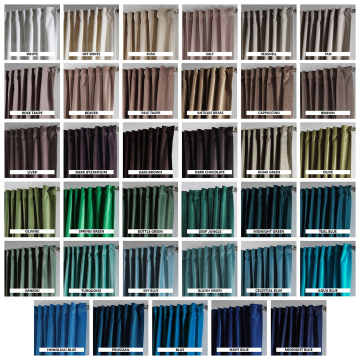 Matte Velvet Cushion Covers Set of 2 - Eigengrau Curtain Colors Matching