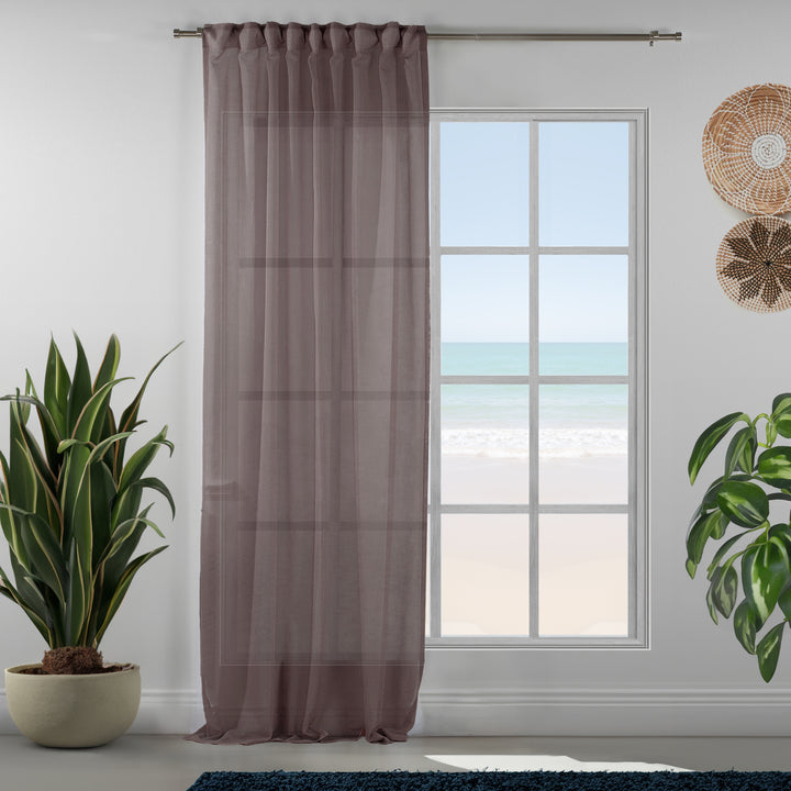 Sheer 100% Linen Curtain Set of 2 - Different Colors, Multiple Sizes