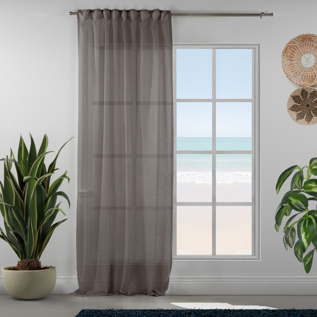 Sheer 100% Linen Curtain Set of 2 - Different Colors, Multiple Sizes