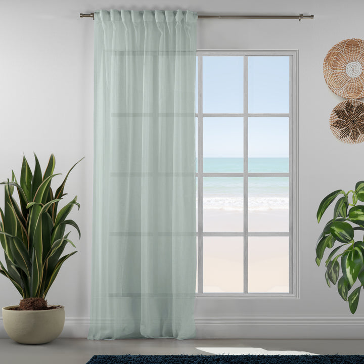 Sheer 100% Linen Curtain Set of 2 - Different Colors, Multiple Sizes