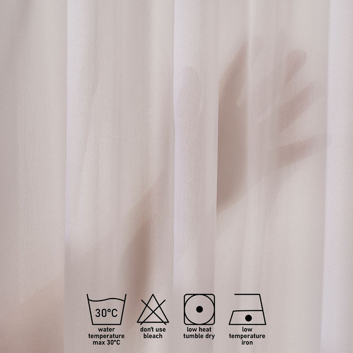 Semi Sheer Faux Crep Chiffon Single Panel Decorative Curtain - Pink