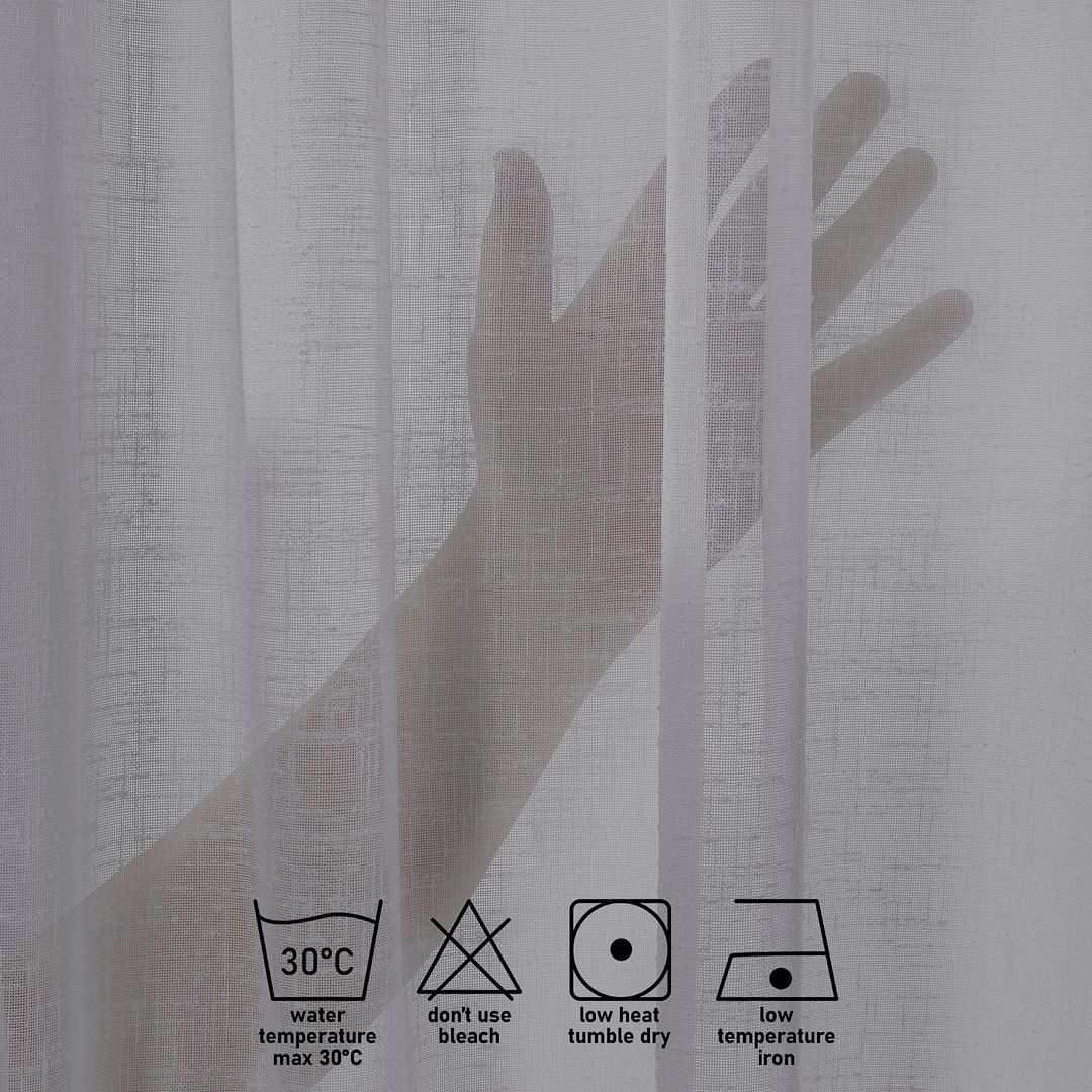 Semi Sheer Faux Linen Single Panel Curtain - Grey