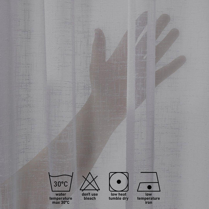 Semi Sheer Faux Linen Single Panel Curtain - Grey