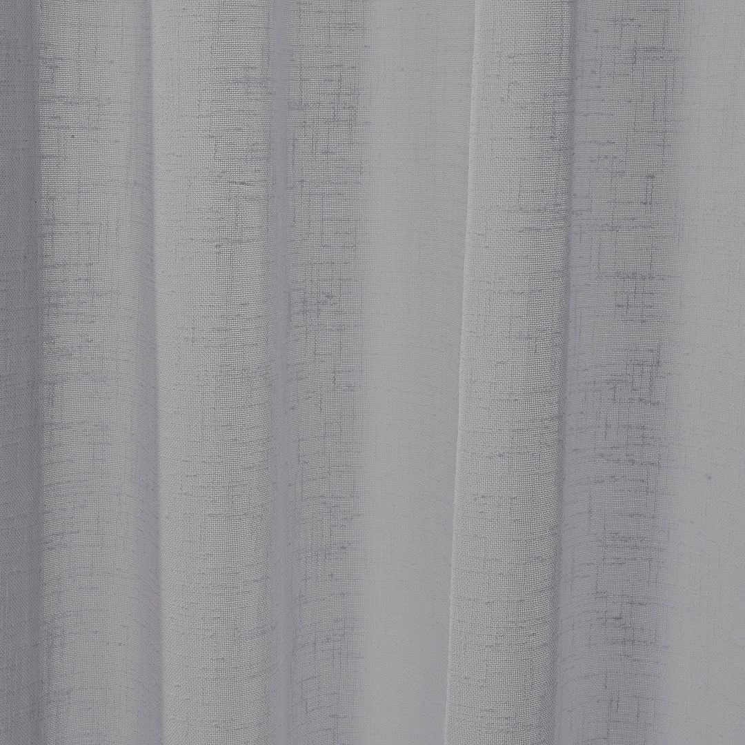 Semi Sheer Faux Linen Single Panel Curtain - Grey