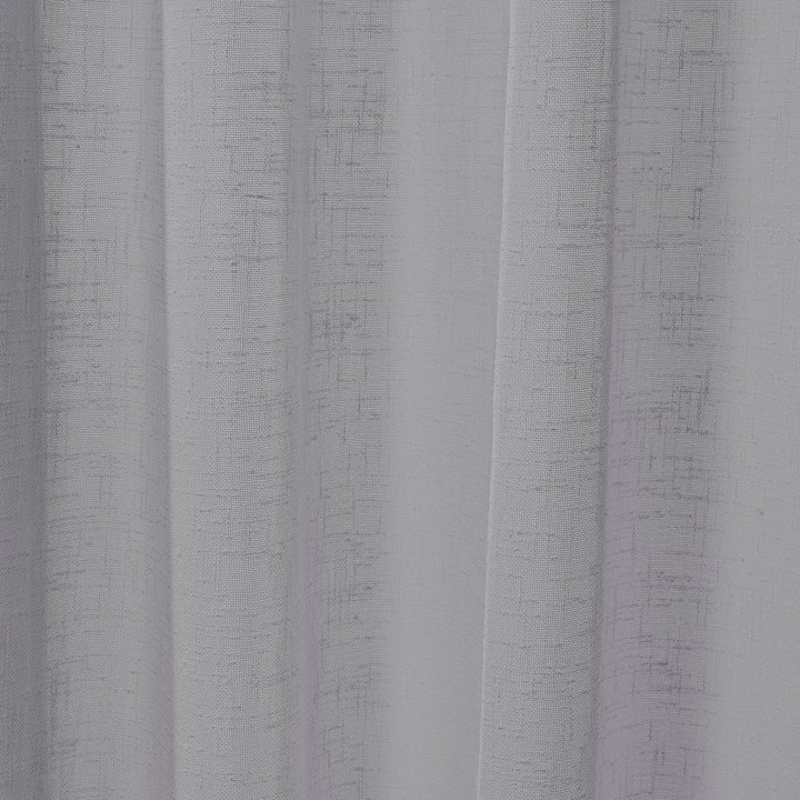 Semi Sheer Faux Linen Single Panel Curtain - Grey