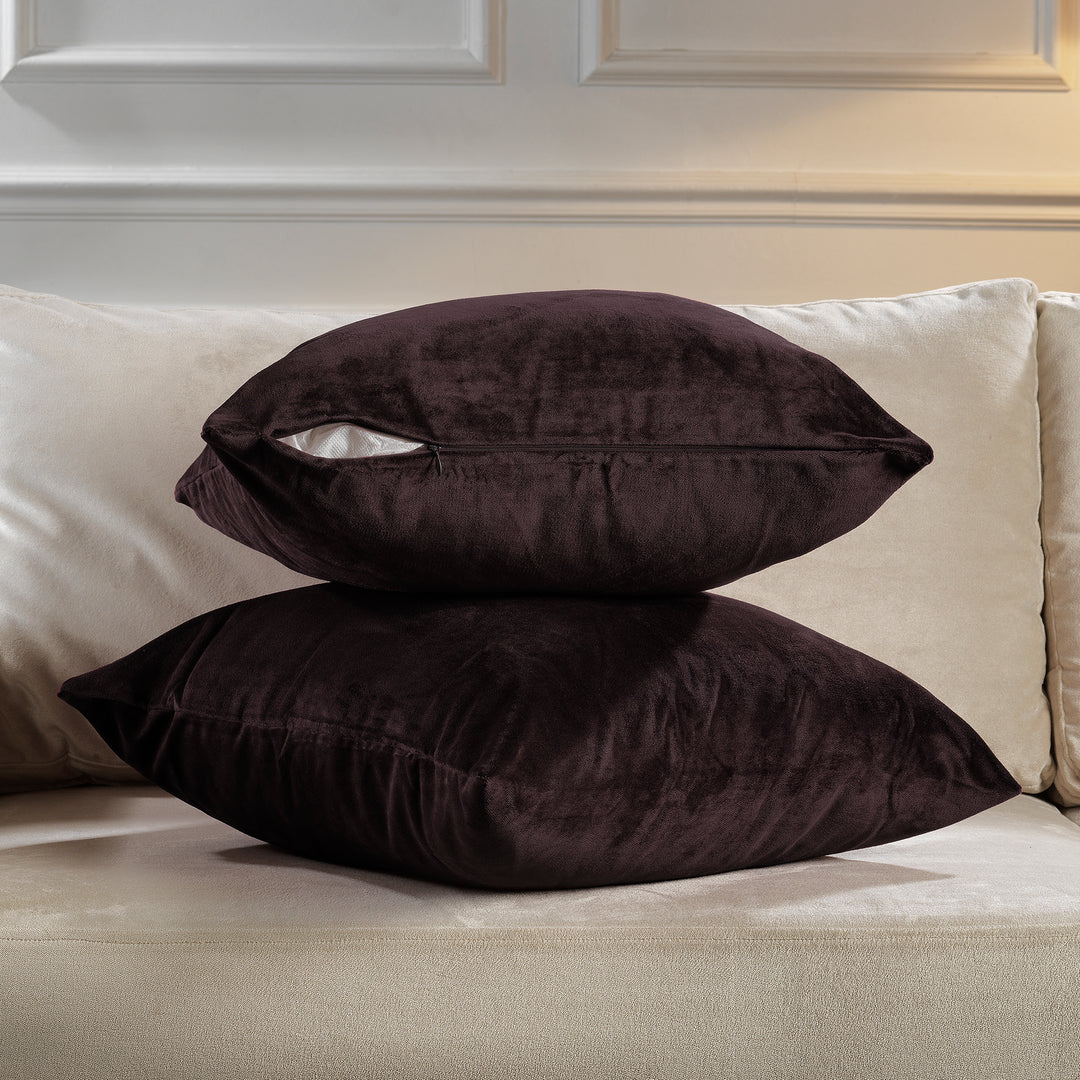Matte Velvet Cushion Covers Set of 2 - Catawba Curtain Colors Matching