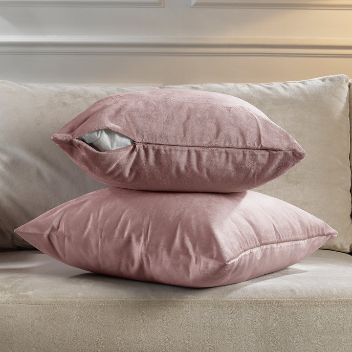 Matte Velvet Cushion Covers Set of 2 - Flamingo Curtain Colors Matching