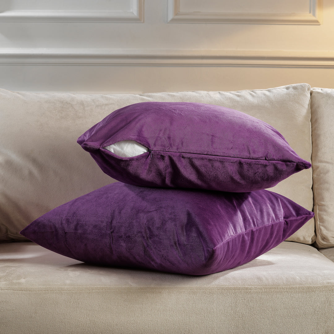 Matte Velvet Cushion Covers Set of 2 - Eminence Curtain Colors Matching