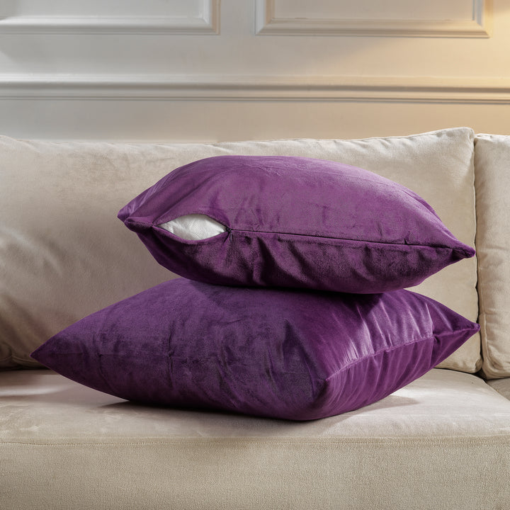 Matte Velvet Cushion Covers Set of 2 - Eminence Curtain Colors Matching
