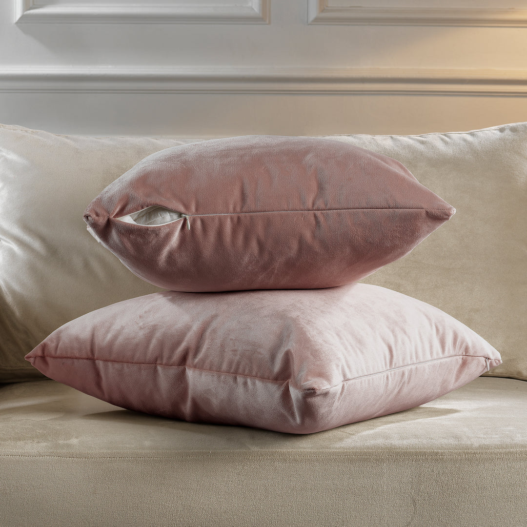 Matte Velvet Cushion Covers Set of 2 - Salt Curtain Colors Matching