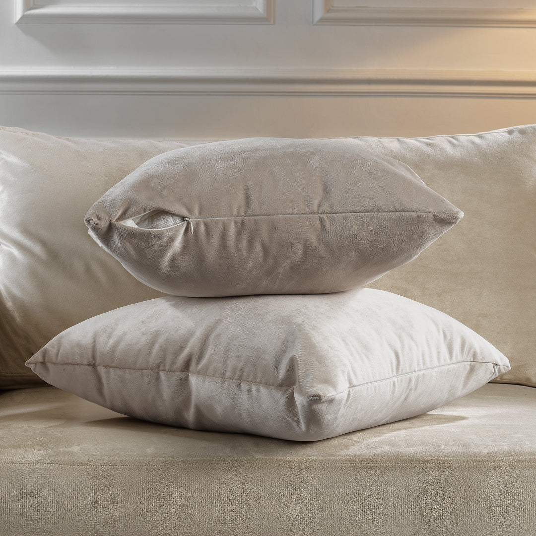 Matte Velvet Cushion Covers Set of 2 - Seashell Curtain Colors Matching