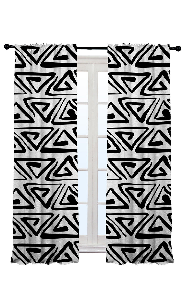Boho Design Home Decorative Curtains Set of 2 Panels - Multiple Design, Colors, and Sizes