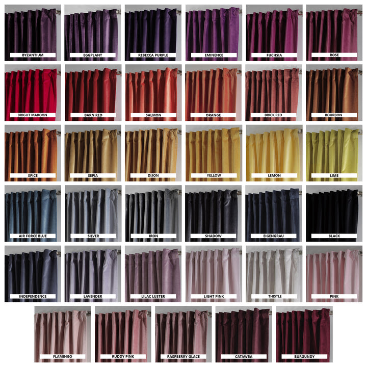 Matte Velvet Cushion Covers Set of 2 - Eigengrau Curtain Colors Matching