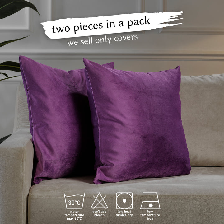 Matte Velvet Cushion Covers Set of 2 - Eminence Curtain Colors Matching