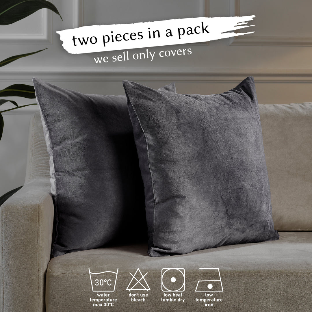 Matte Velvet Cushion Covers Set of 2 - Shadow Curtain Colors Matching