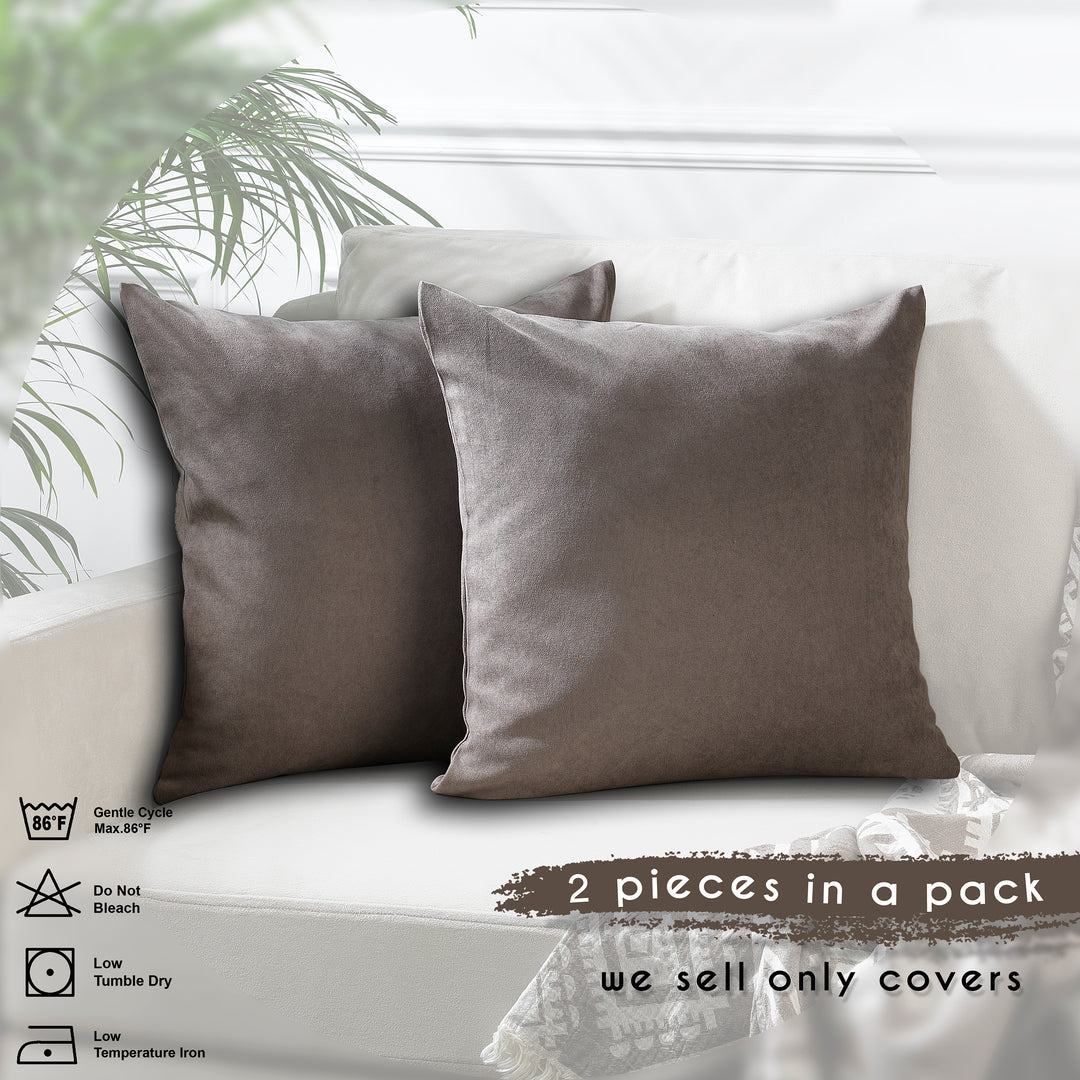 Decorative Cushion Covers Set of 2 - Stone Curtain Colors Matching