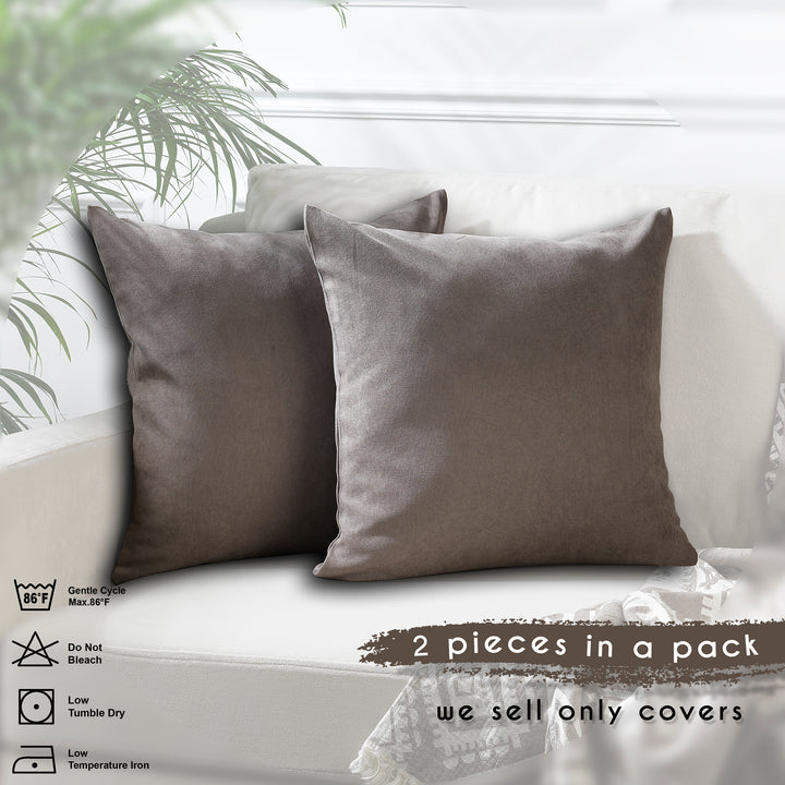 Decorative Cushion Covers Set of 2 - Stone Curtain Colors Matching