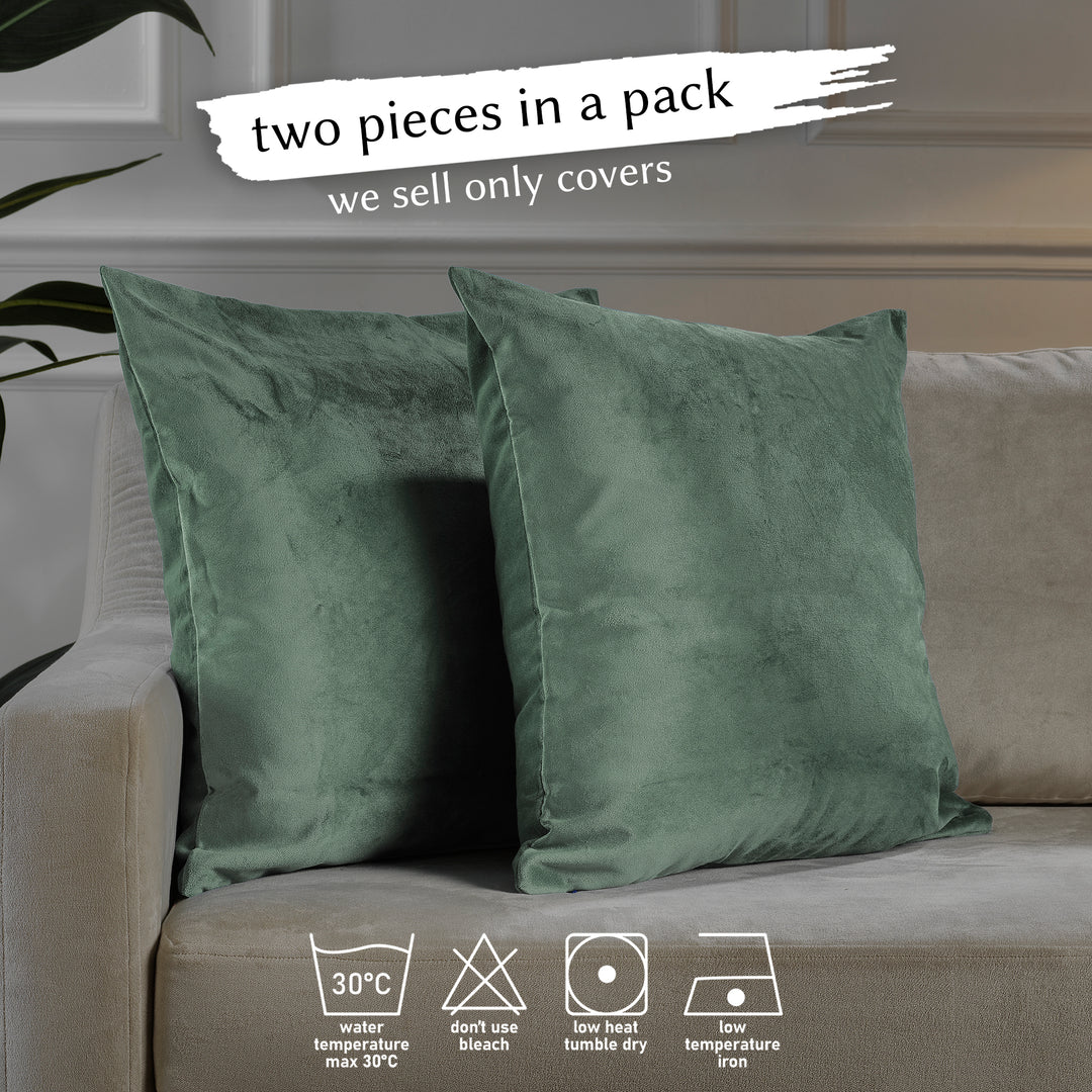 Matte Velvet Cushion Covers Set of 2 - Xanadu Curtain Colors Matching