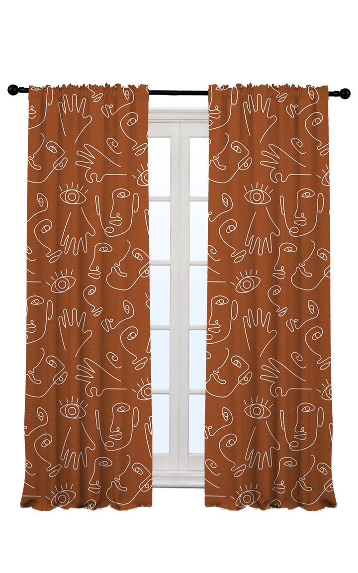 Boho Design Home Decorative Curtains Set of 2 Panels - Multiple Design, Colors, and Sizes