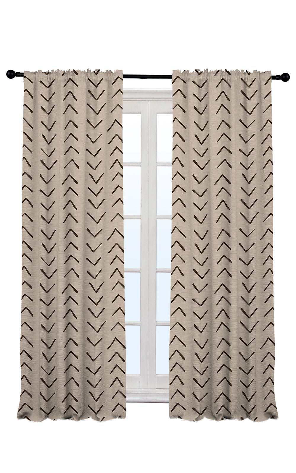 Boho Design Home Decorative Curtains Set of 2 Panels - Multiple Design, Colors, and Sizes