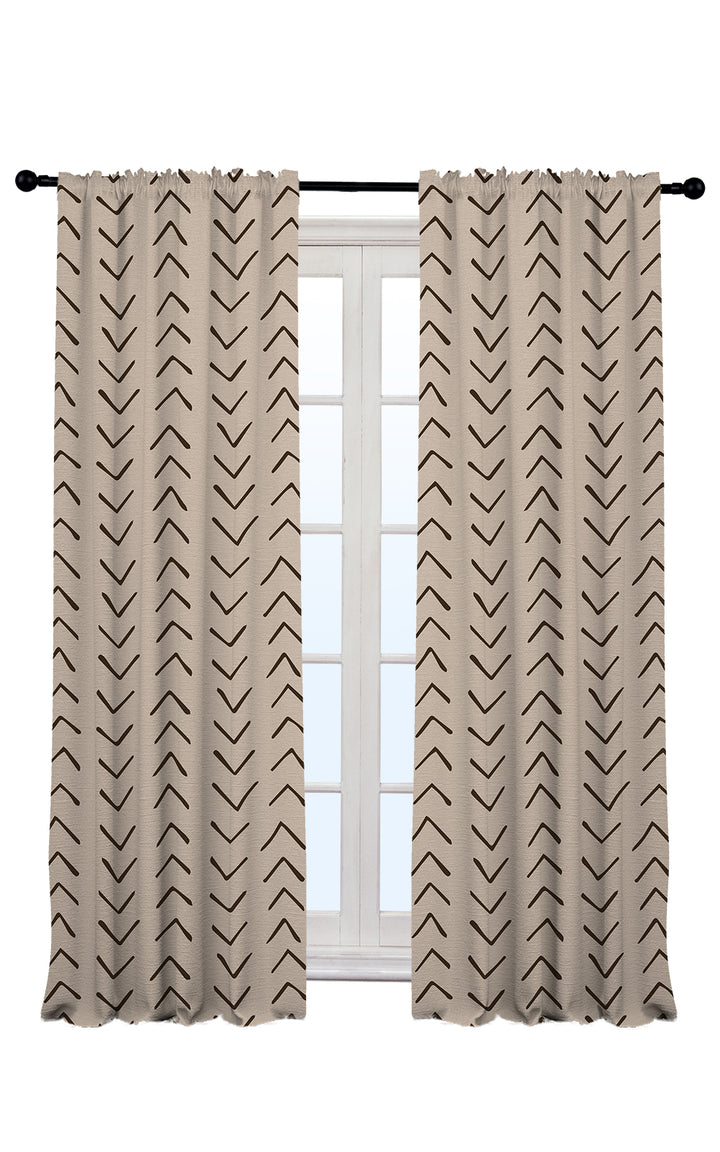 Boho Design Home Decorative Curtains Set of 2 Panels - Multiple Design, Colors, and Sizes
