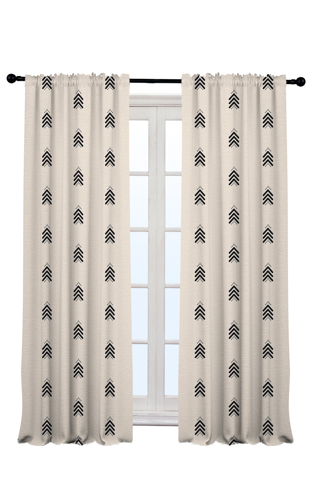 Boho Design Home Decorative Curtains Set of 2 Panels - Multiple Design, Colors, and Sizes