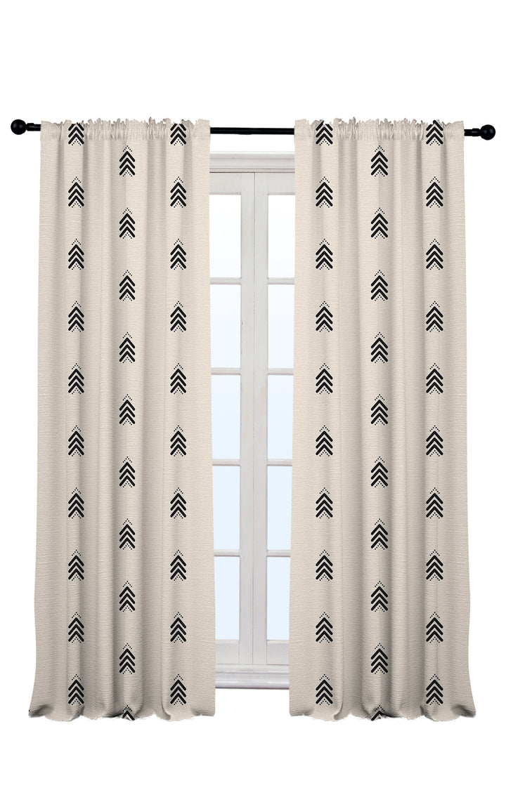 Boho Design Home Decorative Curtains Set of 2 Panels - Multiple Design, Colors, and Sizes