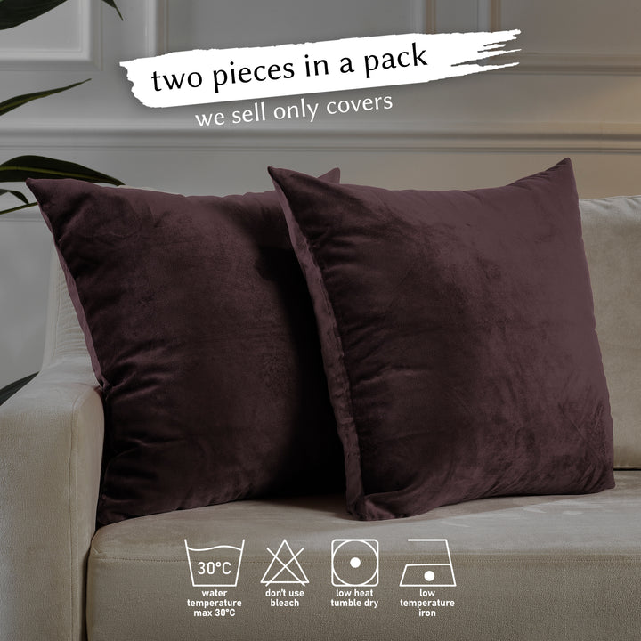 Matte Velvet Cushion Covers Set of 2 - Catawba Curtain Colors Matching