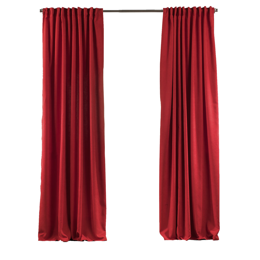 Solid Faux Velvet Look Curtain 1 Panel - 22 Different Colors, Multiple Sizes