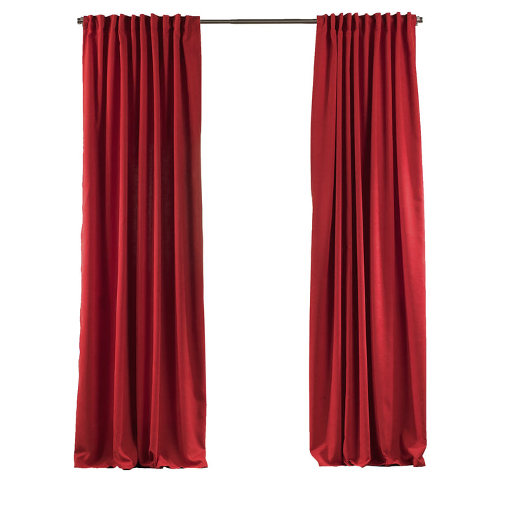Solid Faux Velvet Look Curtain 1 Panel - 22 Different Colors, Multiple Sizes