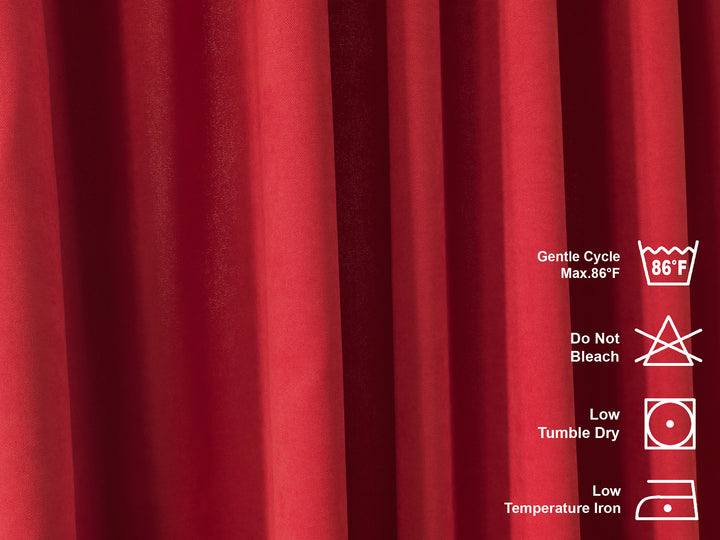 Solid Faux Velvet Look Curtain 1 Panel - 22 Different Colors, Multiple Sizes