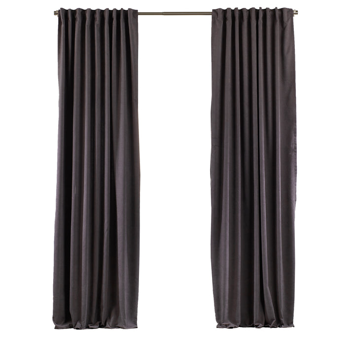 Solid Faux Velvet Look Curtain 1 Panel - 22 Different Colors, Multiple Sizes