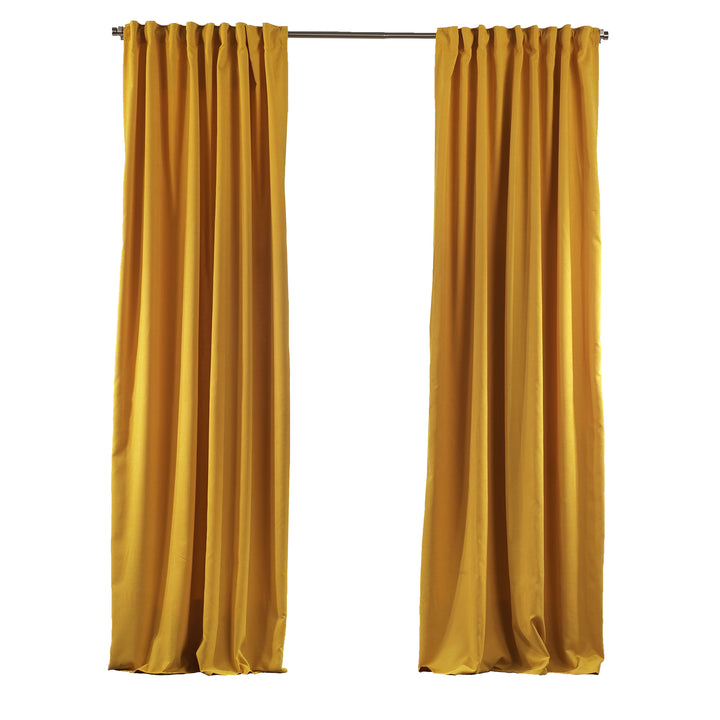 Solid Faux Velvet Look Curtain 1 Panel - 22 Different Colors, Multiple Sizes