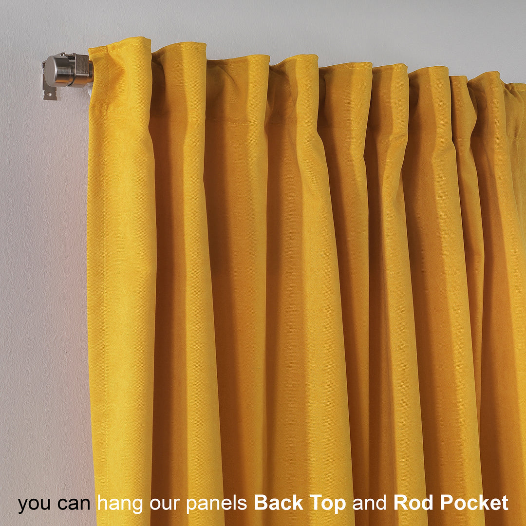 Solid Faux Velvet Look Curtain 1 Panel - 22 Different Colors, Multiple Sizes